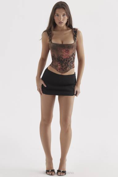 vestiario esso House of CB corsetto con stampa floreale kalina X44T29