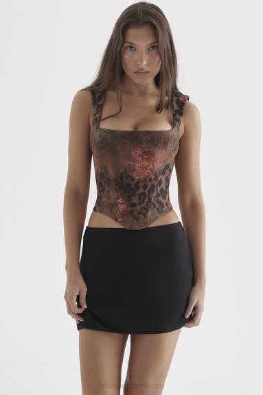 vestiario esso House of CB corsetto con stampa floreale kalina X44T29