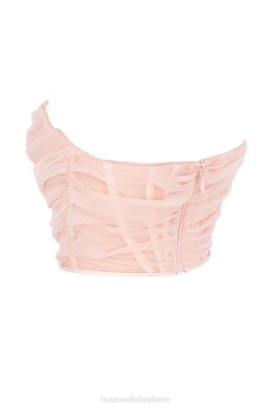 vestiario esso House of CB corsetto con stecche rosa melinda X44T100