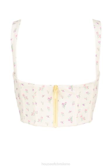 vestiario esso House of CB corsetto floreale gene limone X44T106