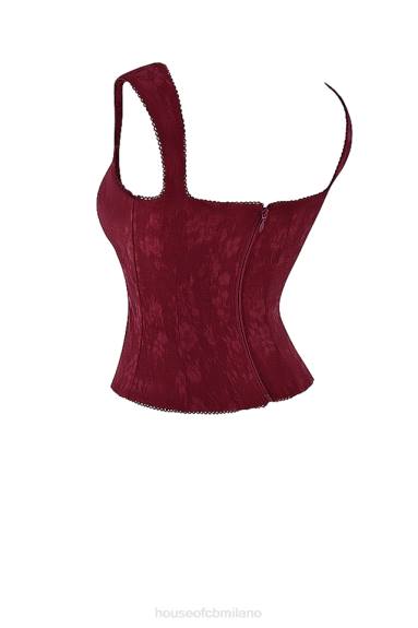 vestiario esso House of CB corsetto floreale parisa merlot X44T7