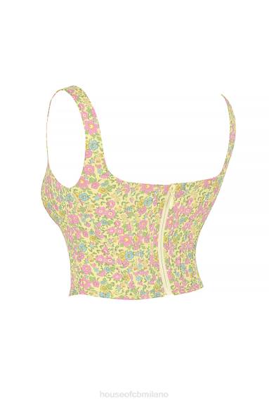 vestiario esso House of CB corsetto floreale vintage papavero X44T77