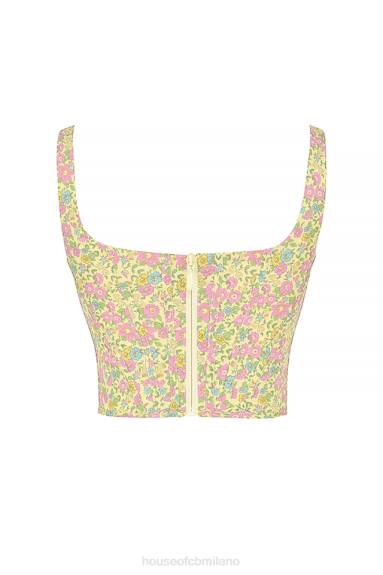 vestiario esso House of CB corsetto floreale vintage papavero X44T77