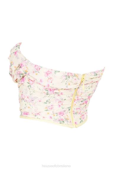vestiario esso House of CB corsetto floreale vivienne limone X44T105