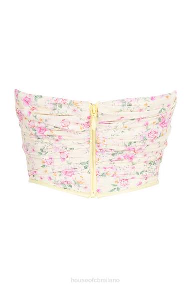 vestiario esso House of CB corsetto floreale vivienne limone X44T105