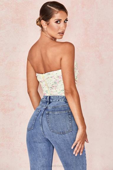 vestiario esso House of CB corsetto floreale vivienne limone X44T105