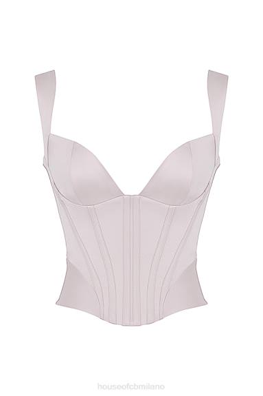 vestiario esso House of CB corsetto in raso di cristalli liberty X44T64