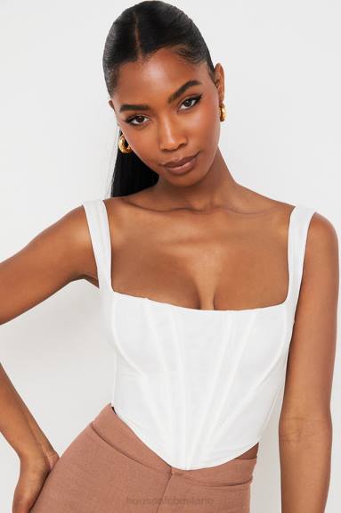 vestiario esso House of CB corsetto in rete bianca ninetta X44T89