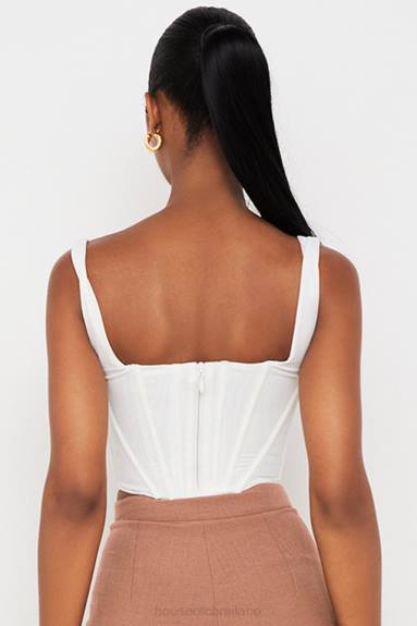 vestiario esso House of CB corsetto in rete bianca ninetta X44T89