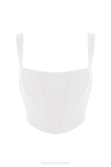 vestiario esso House of CB corsetto in rete bianca ninetta X44T89