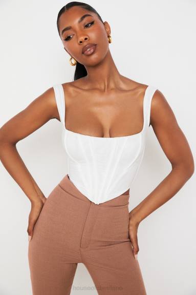 vestiario esso House of CB corsetto in rete bianca ninetta X44T89