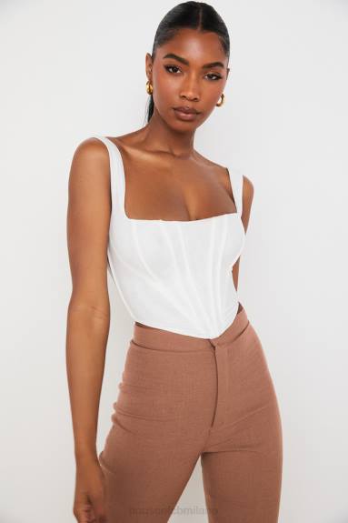 vestiario esso House of CB corsetto in rete bianca ninetta X44T89