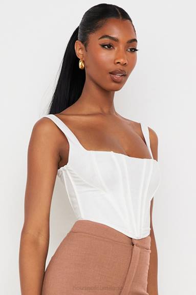 vestiario esso House of CB corsetto in rete bianca ninetta X44T89
