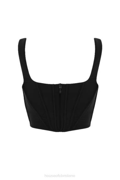 vestiario esso House of CB corsetto in rete nera ninetta X44T94