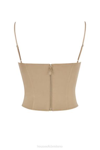 vestiario esso House of CB corsetto scultoreo Flavia beige X44T56