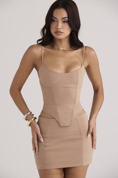 vestiario esso House of CB corsetto scultoreo Flavia beige X44T56