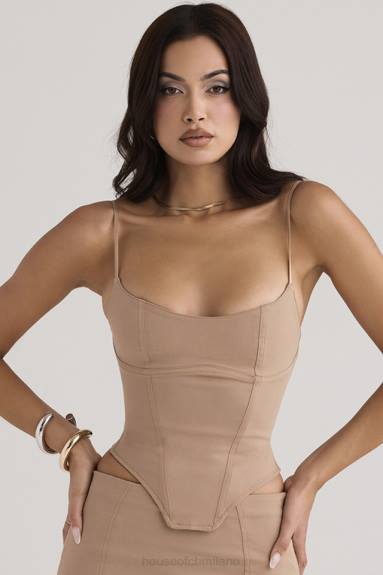 vestiario esso House of CB corsetto scultoreo Flavia beige X44T56