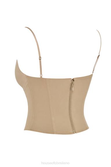 vestiario esso House of CB corsetto scultoreo Flavia beige X44T56