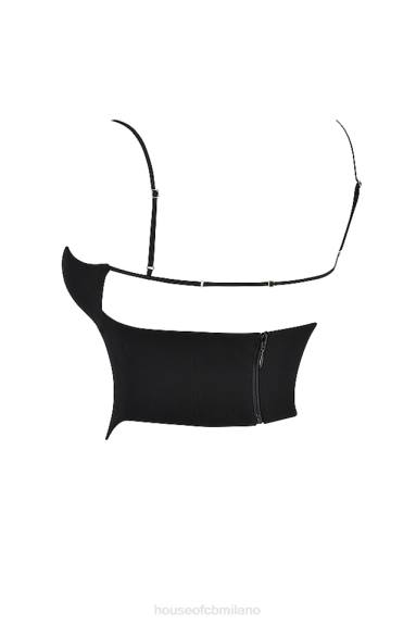 vestiario esso House of CB corsetto scultoreo nero Sophia X44T37