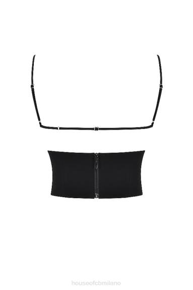 vestiario esso House of CB corsetto scultoreo nero Sophia X44T37