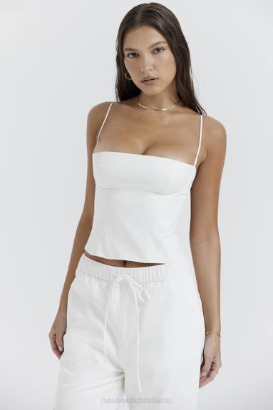 vestiario esso House of CB corsetto strutturato bianco audette X44T22