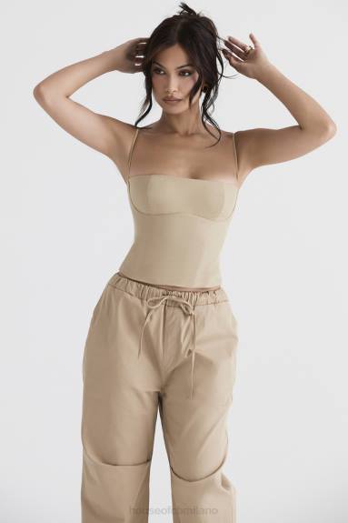 vestiario esso House of CB corsetto strutturato color cammello audette X44T46