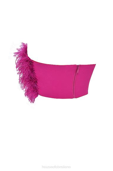 vestiario esso House of CB fascia fenella con finiture rosa shocking X44T698