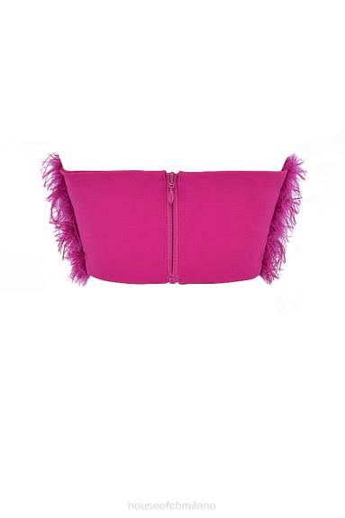 vestiario esso House of CB fascia fenella con finiture rosa shocking X44T698