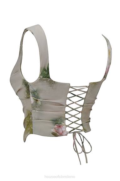 vestiario esso House of CB un corsetto floreale vintage X44T28