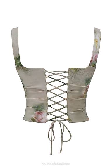 vestiario esso House of CB un corsetto floreale vintage X44T28