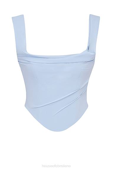 vestiario esso House of CB un morbido corsetto blu X44T20