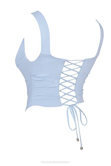 vestiario esso House of CB un morbido corsetto blu X44T20