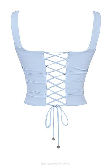 vestiario esso House of CB un morbido corsetto blu X44T20