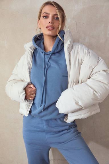 vestiario esso House of CB Felpa con cappuccio oversize azzurra Halo X44T764