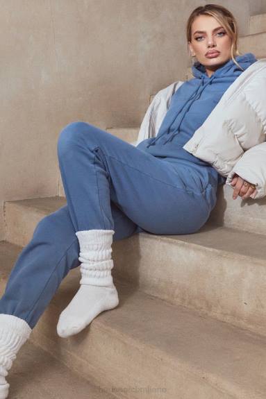vestiario esso House of CB Felpa con cappuccio oversize azzurra Halo X44T764