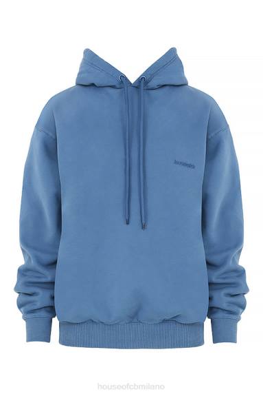 vestiario esso House of CB Felpa con cappuccio oversize azzurra Halo X44T764