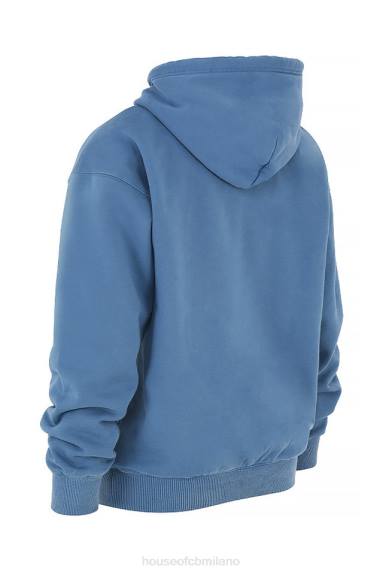 vestiario esso House of CB Felpa con cappuccio oversize azzurra Halo X44T764