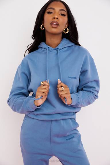 vestiario esso House of CB Felpa con cappuccio oversize azzurra Halo X44T764