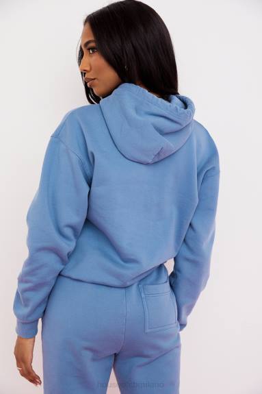vestiario esso House of CB Felpa con cappuccio oversize azzurra Halo X44T764