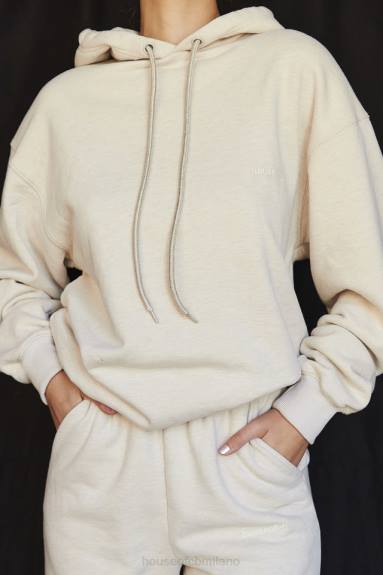 vestiario esso House of CB Felpa con cappuccio oversize di farina d'avena Halo X44T735