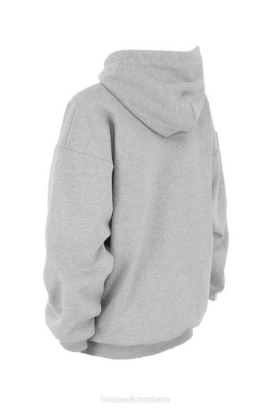 vestiario esso House of CB Felpa con cappuccio oversize grigio alone X44T795