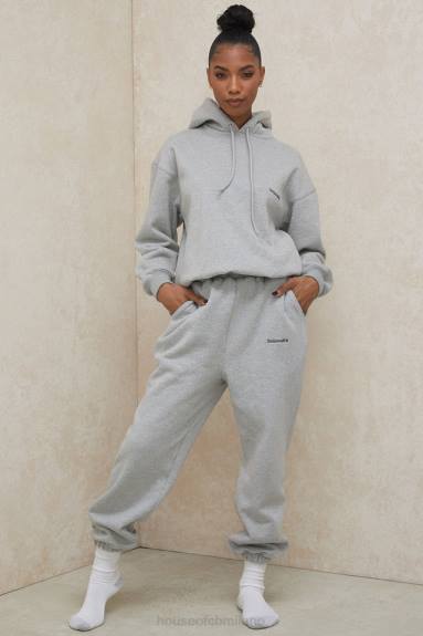 vestiario esso House of CB Felpa con cappuccio oversize grigio alone X44T795