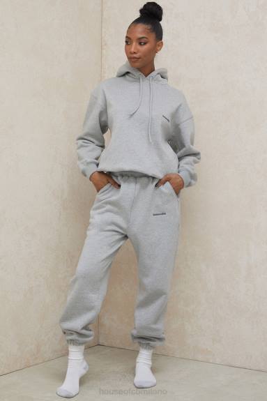 vestiario esso House of CB Felpa con cappuccio oversize grigio alone X44T795