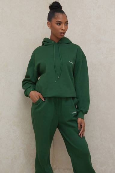 vestiario esso House of CB Felpa con cappuccio oversize verde alone X44T794