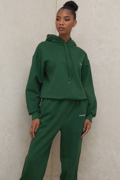 vestiario esso House of CB Felpa con cappuccio oversize verde alone X44T794