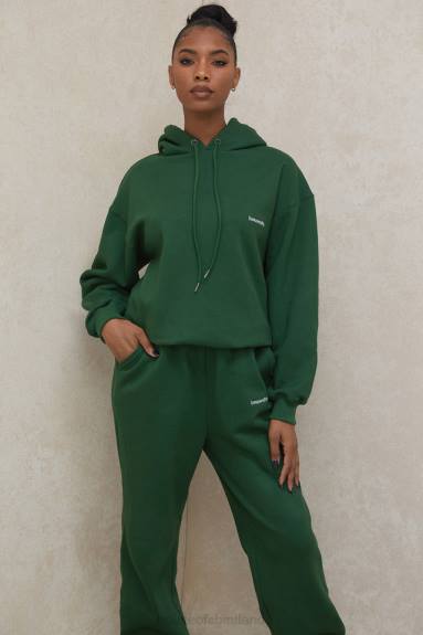 vestiario esso House of CB Felpa con cappuccio oversize verde alone X44T794