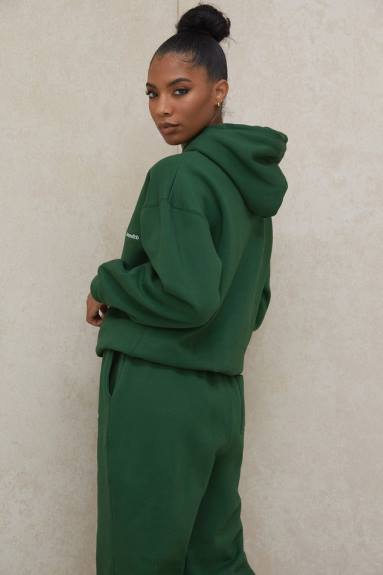 vestiario esso House of CB Felpa con cappuccio oversize verde alone X44T794