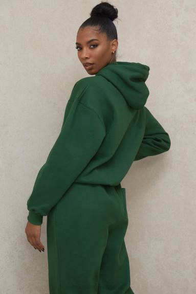 vestiario esso House of CB Felpa con cappuccio oversize verde alone X44T794
