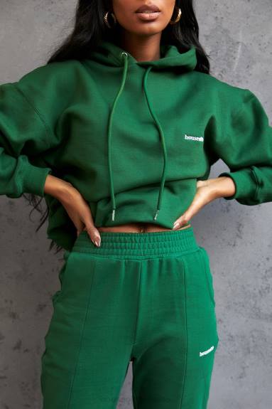 vestiario esso House of CB Felpa con cappuccio oversize verde alone X44T794