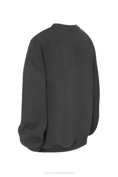 vestiario esso House of CB Felpa girocollo oversize color carbone di Tommy X44T801